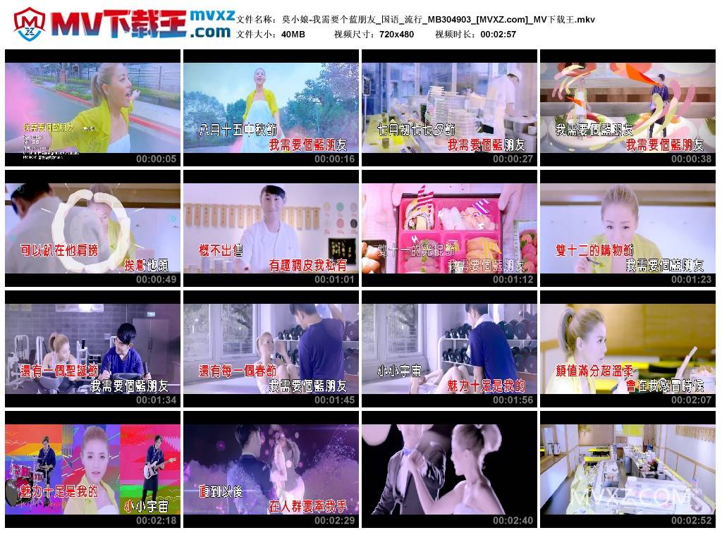 莫小娘-我需要个蓝朋友_国语_流行_MB304903